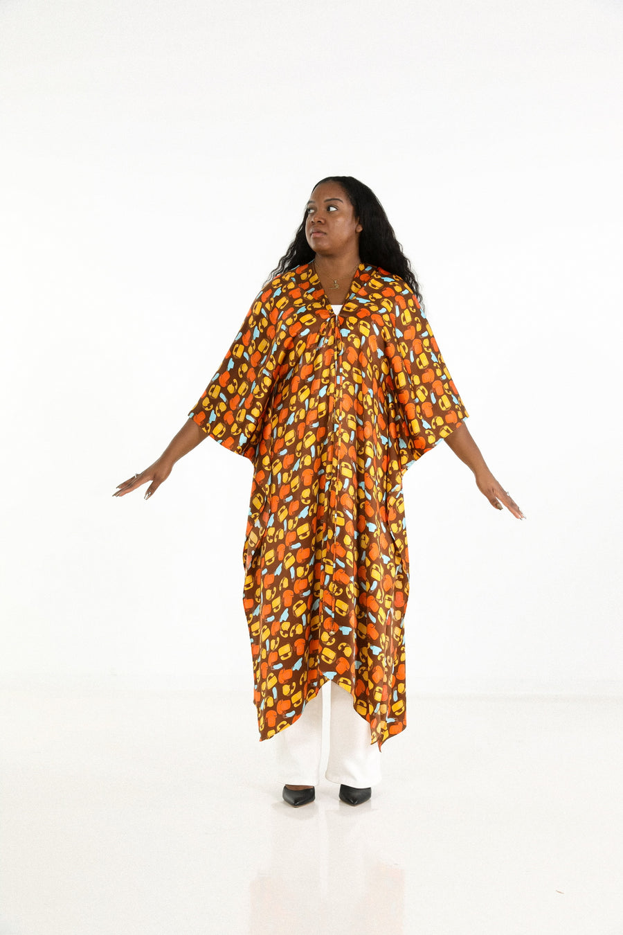 Tie Closure Maxi Kaftan in Call Me