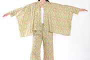 Cropped Button Closure Kaftan in Cotton