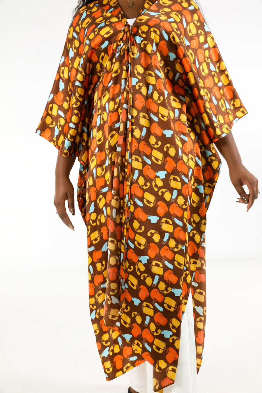 Tie Closure Maxi Kaftan in Call Me