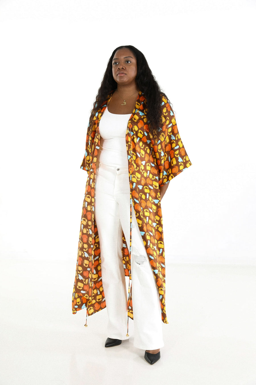 Tie Closure Maxi Kaftan in Call Me