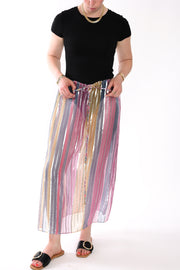 Drawstring Column Skirt