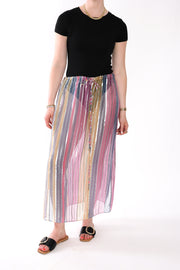 Drawstring Column Skirt