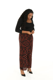 Drawstring Pants in Cherry Chess