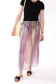 Drawstring Column Skirt