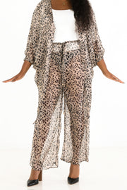 Drawstring Pants in Essential Leopard