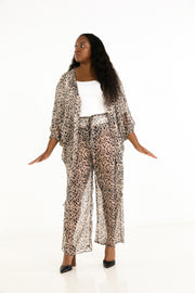 Drawstring Pants in Essential Leopard