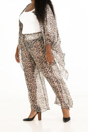 Drawstring Pants in Essential Leopard