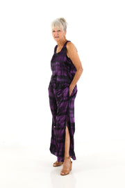 Square Neck Top in Plum Plaid