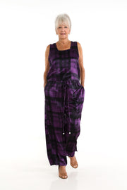 Vented  Pants in Plum Plaid