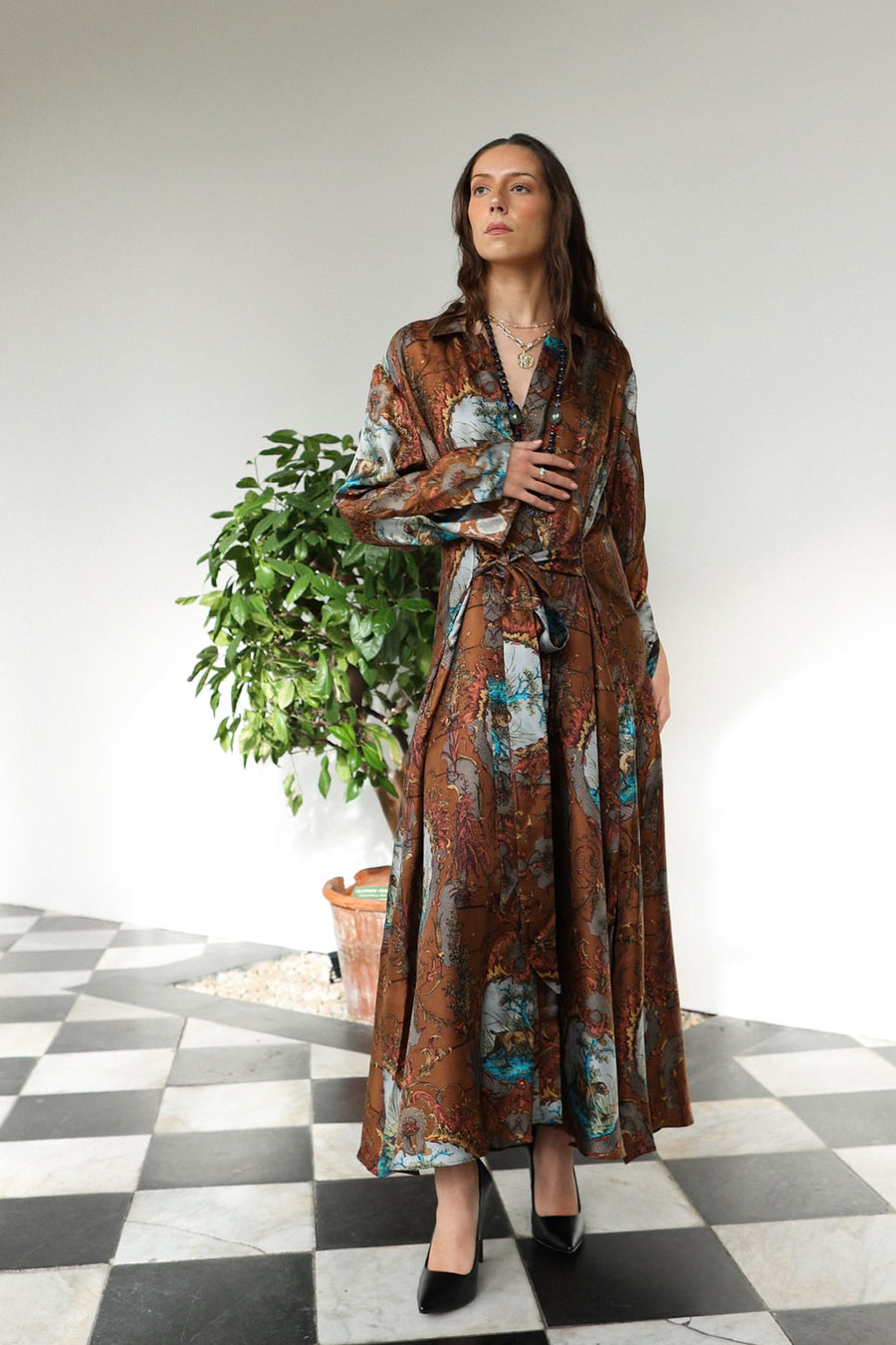 silk trench dress Jam Red Silk Charmeuse Trench Dress