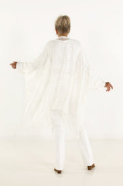 Midi Button Closure Silk Kaftan