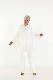 Midi Button Closure Silk Kaftan