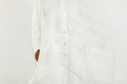 Midi Button Closure Silk Kaftan