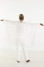 Midi Button Closure Silk Kaftan