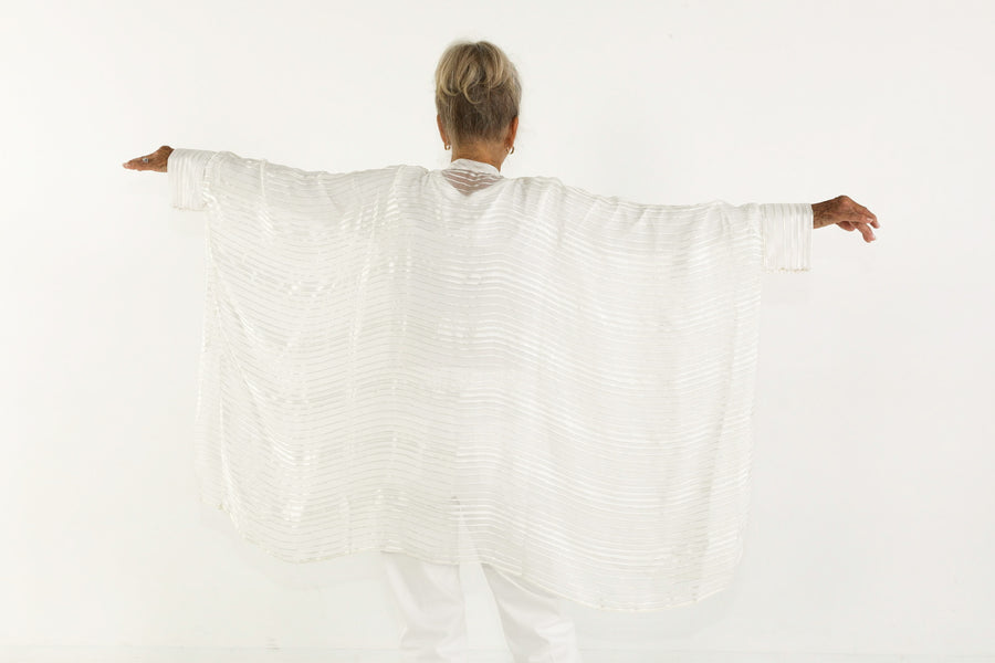 Midi Button Closure Silk Kaftan