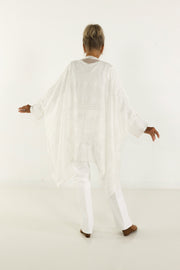 Midi Button Closure Silk Kaftan