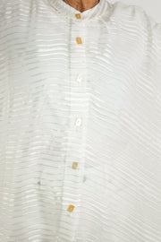 Midi Button Closure Silk Kaftan