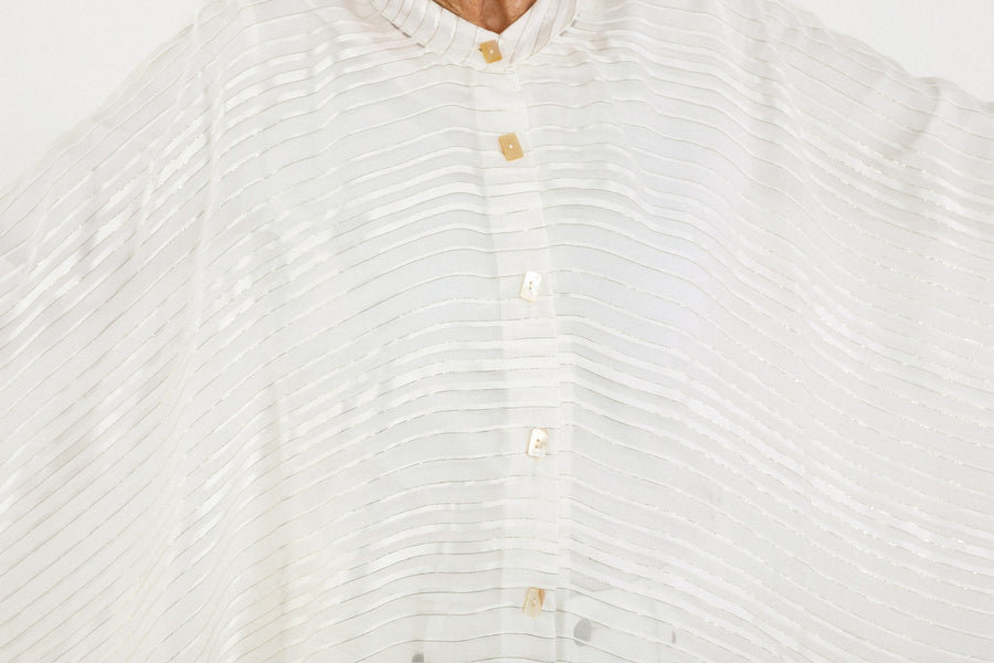 Midi Button Closure Silk Kaftan