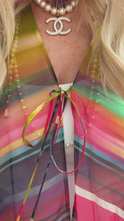 Jewel Silk Tie Maxi Kaftan PRE-ORDER