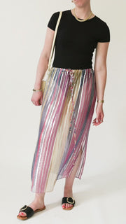 Drawstring Column Skirt