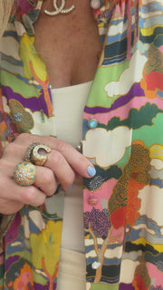 Prospect Road Silk Button Maxi Kaftan