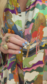 Prospect Road Silk Crop Button Kaftan