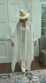 Ethereal Silk Button Maxi Kaftan PRE-ORDER