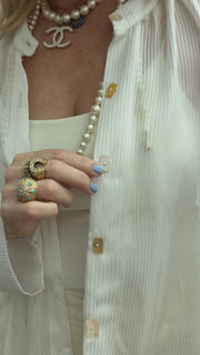 Ethereal Silk Crop Button Kaftan