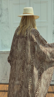 Pierre Silk Tie Maxi Kaftan